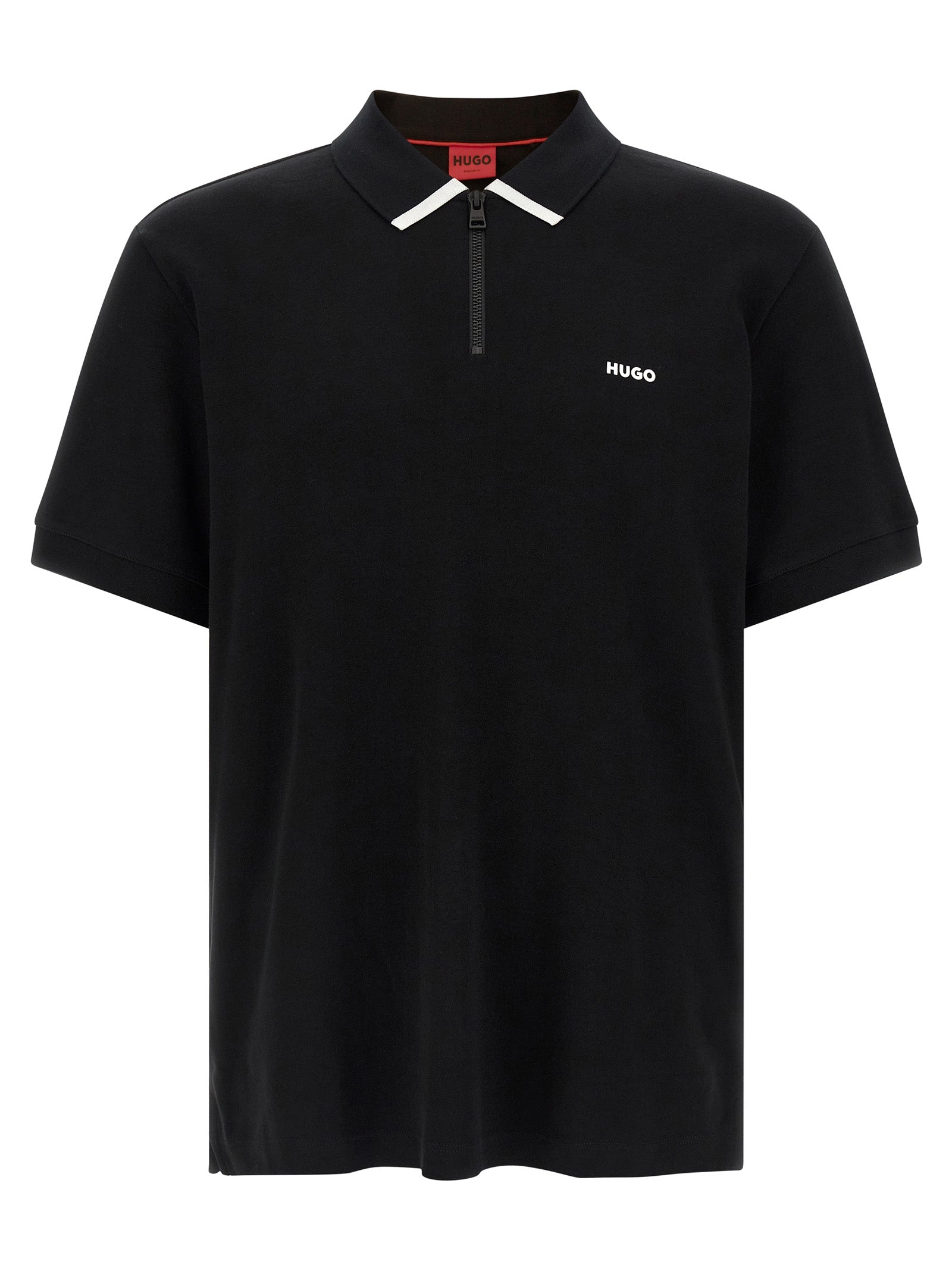 Black Cotton Polo Shirt
