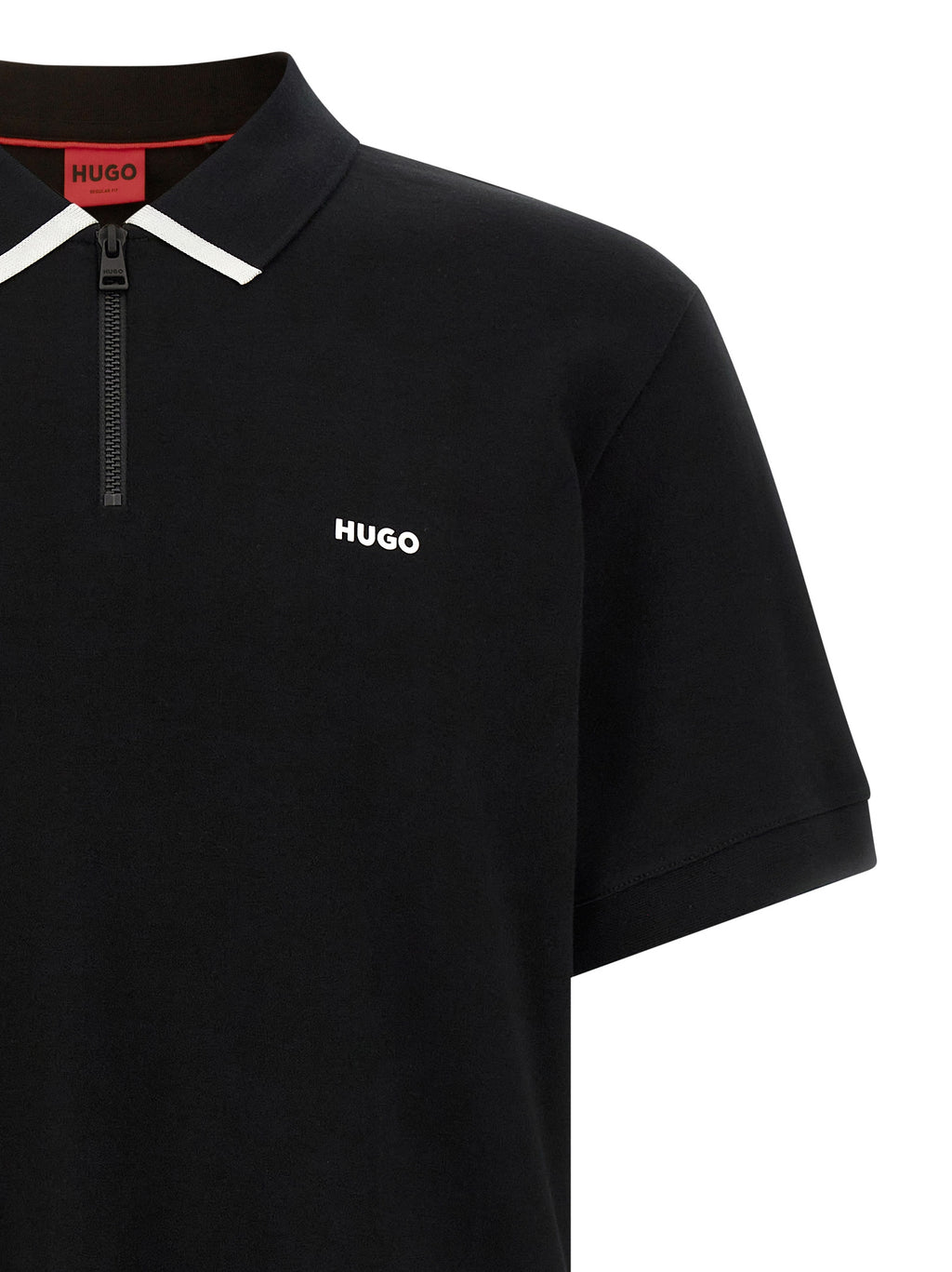 Black Cotton Polo Shirt