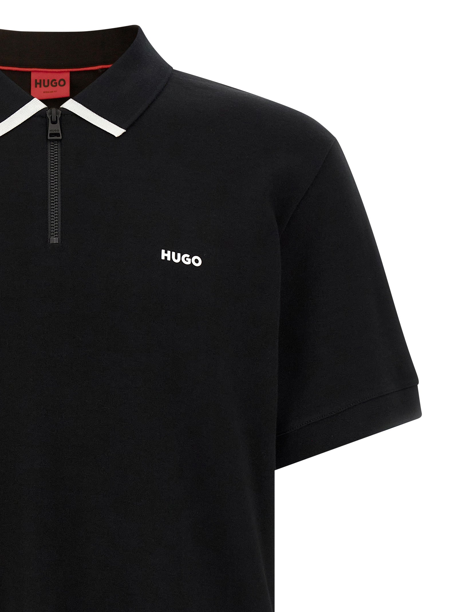 Black Cotton Polo Shirt
