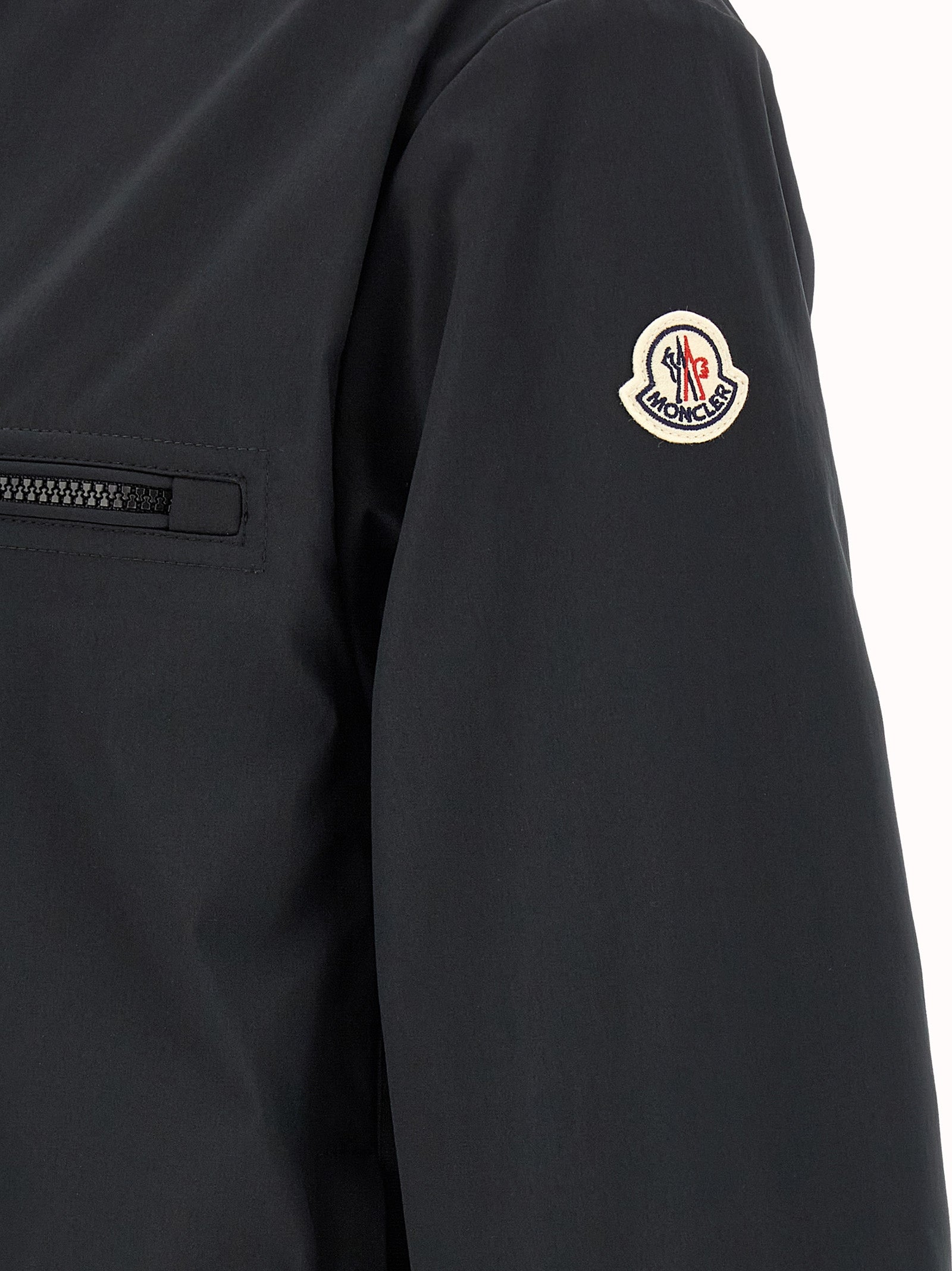 Black Polyester Shell Jacket
