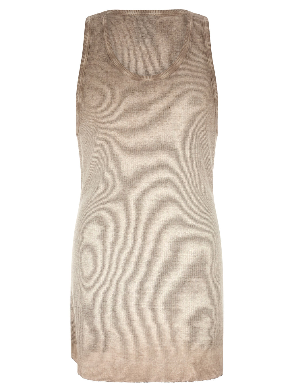 Gray Cotton Sleeveles T-Shirt