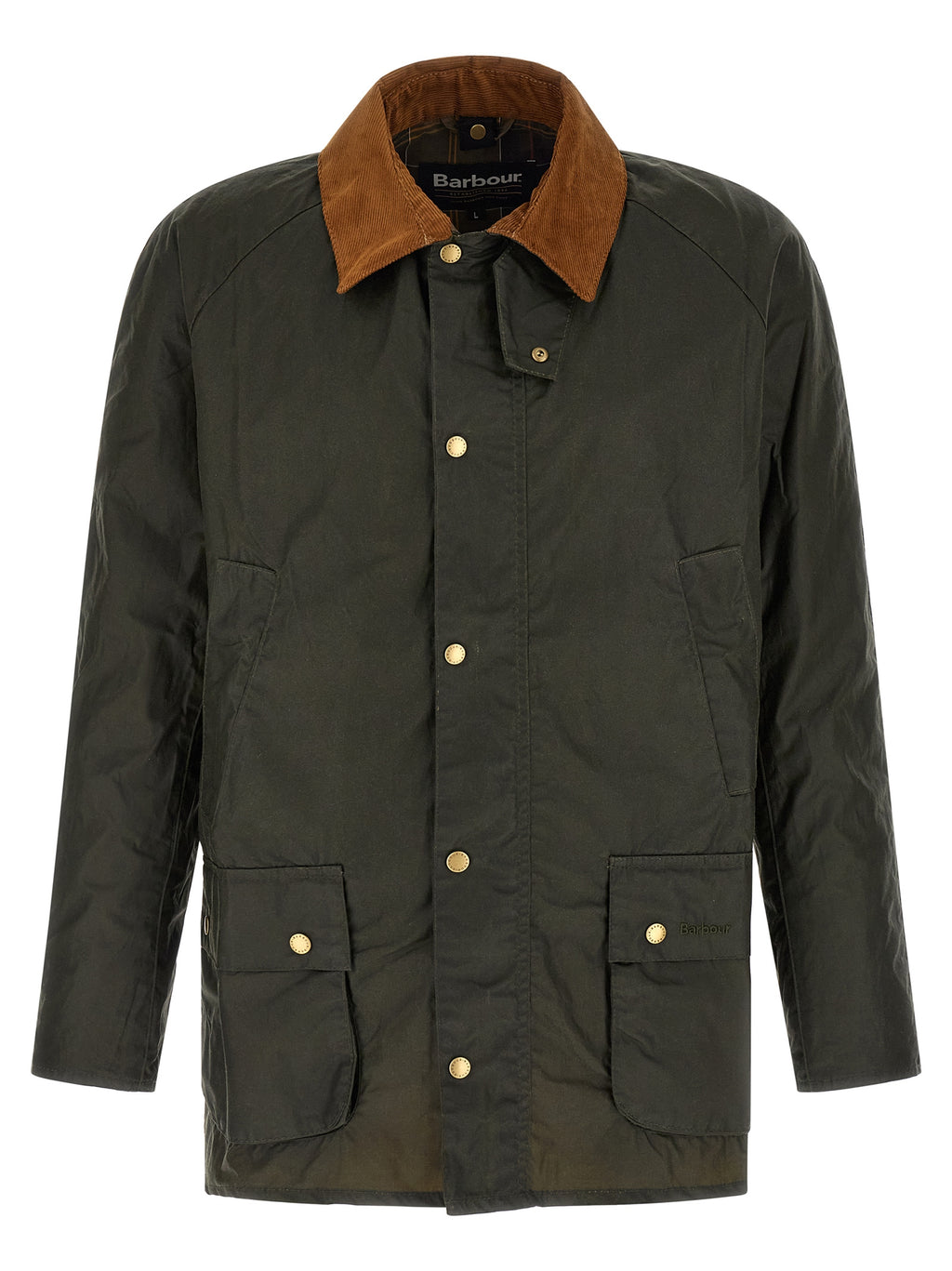 Bicolor Cotton Full-Length Jacket