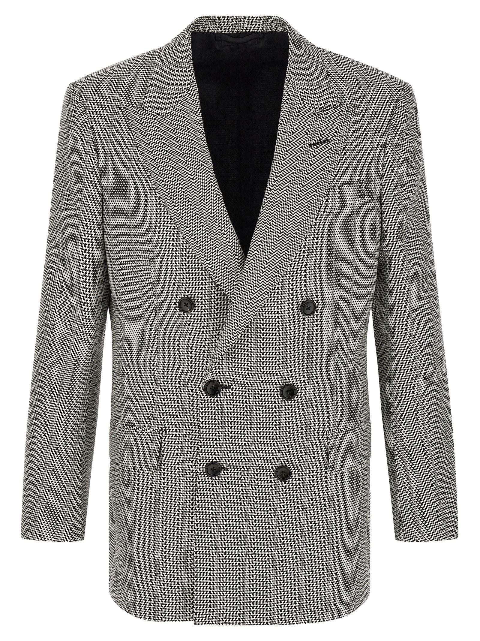Bicolor Silk Blazer