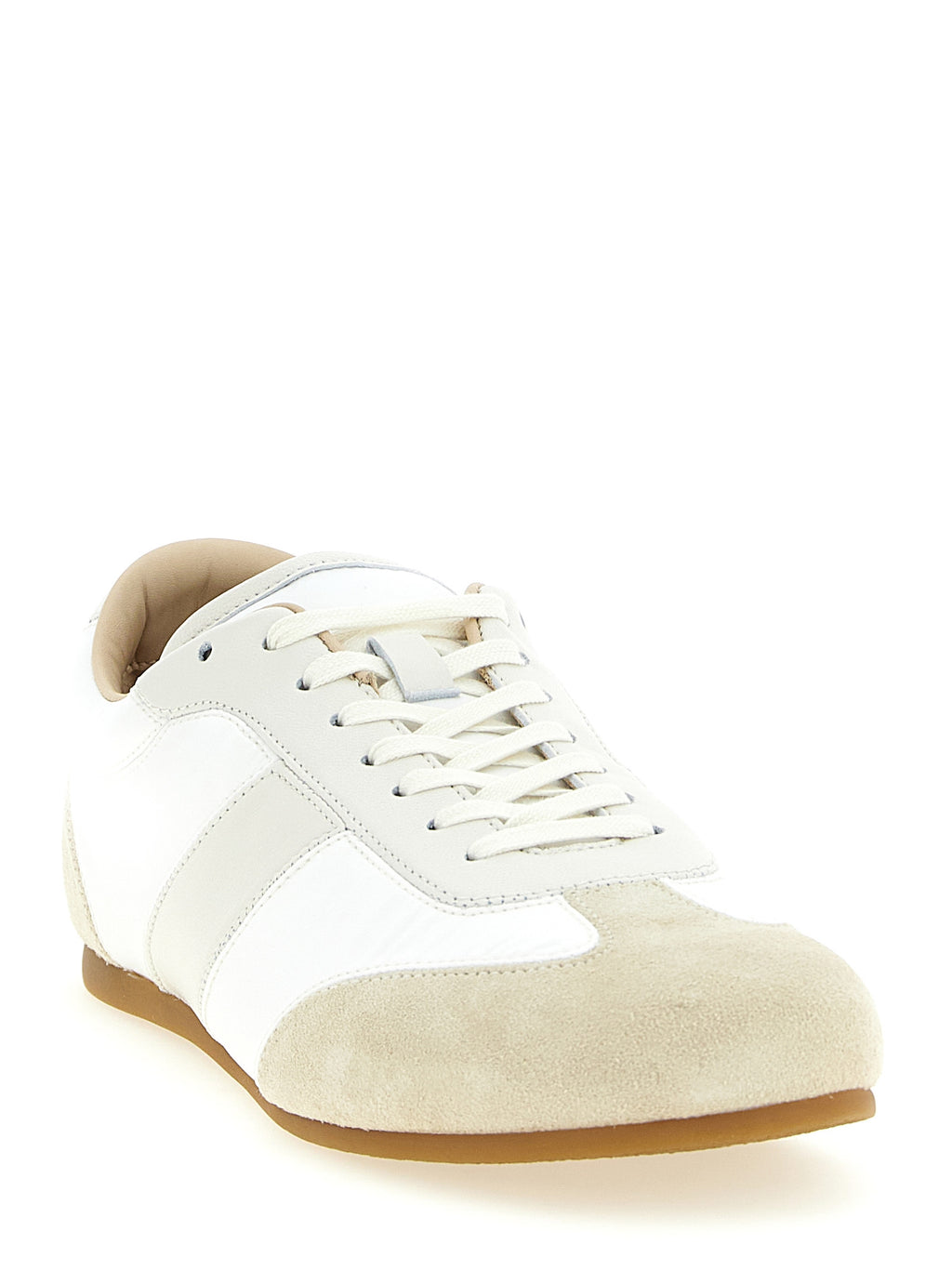 White Leather Athletic Sneakers