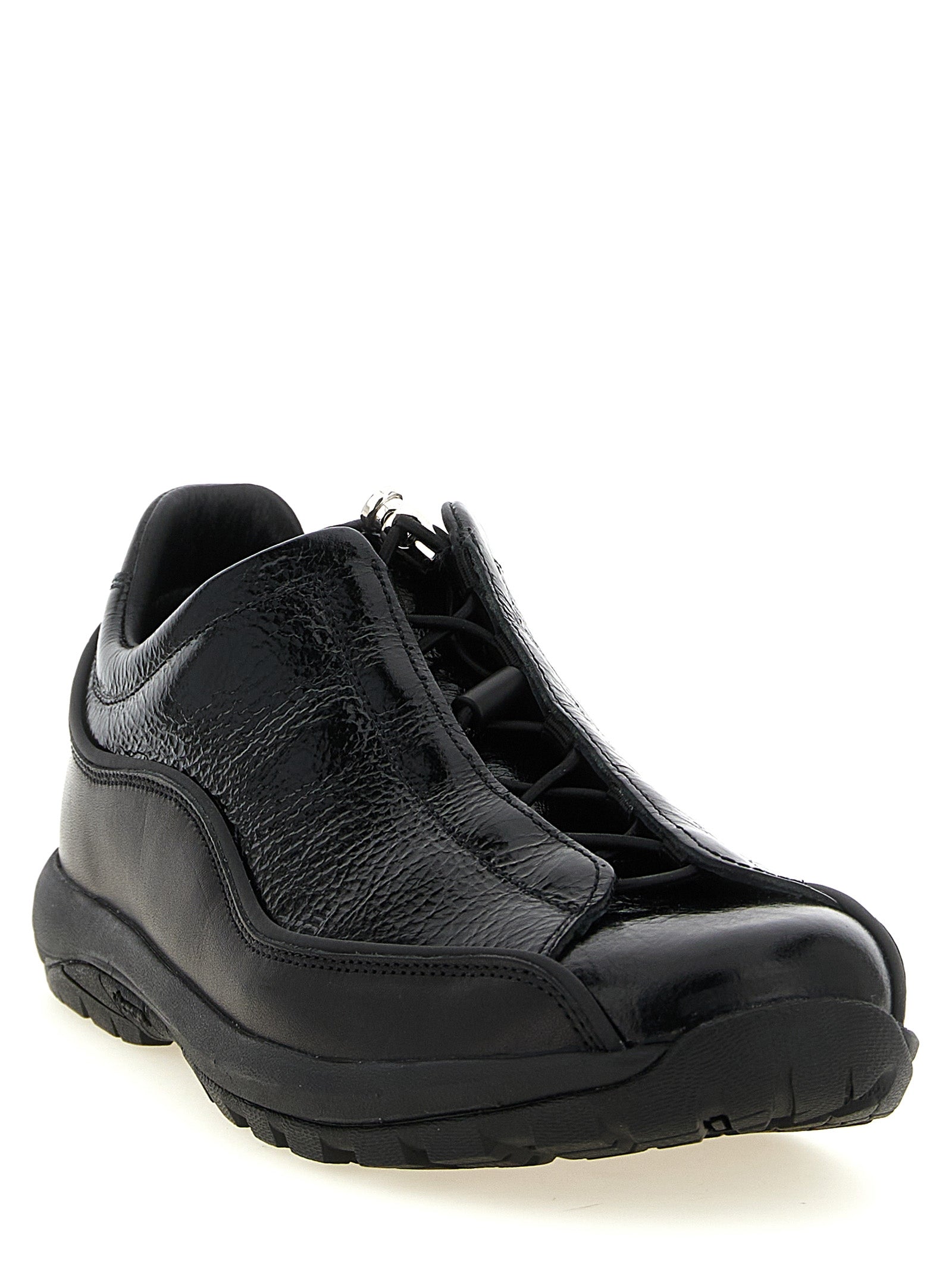 Black Cowhide Sneakers