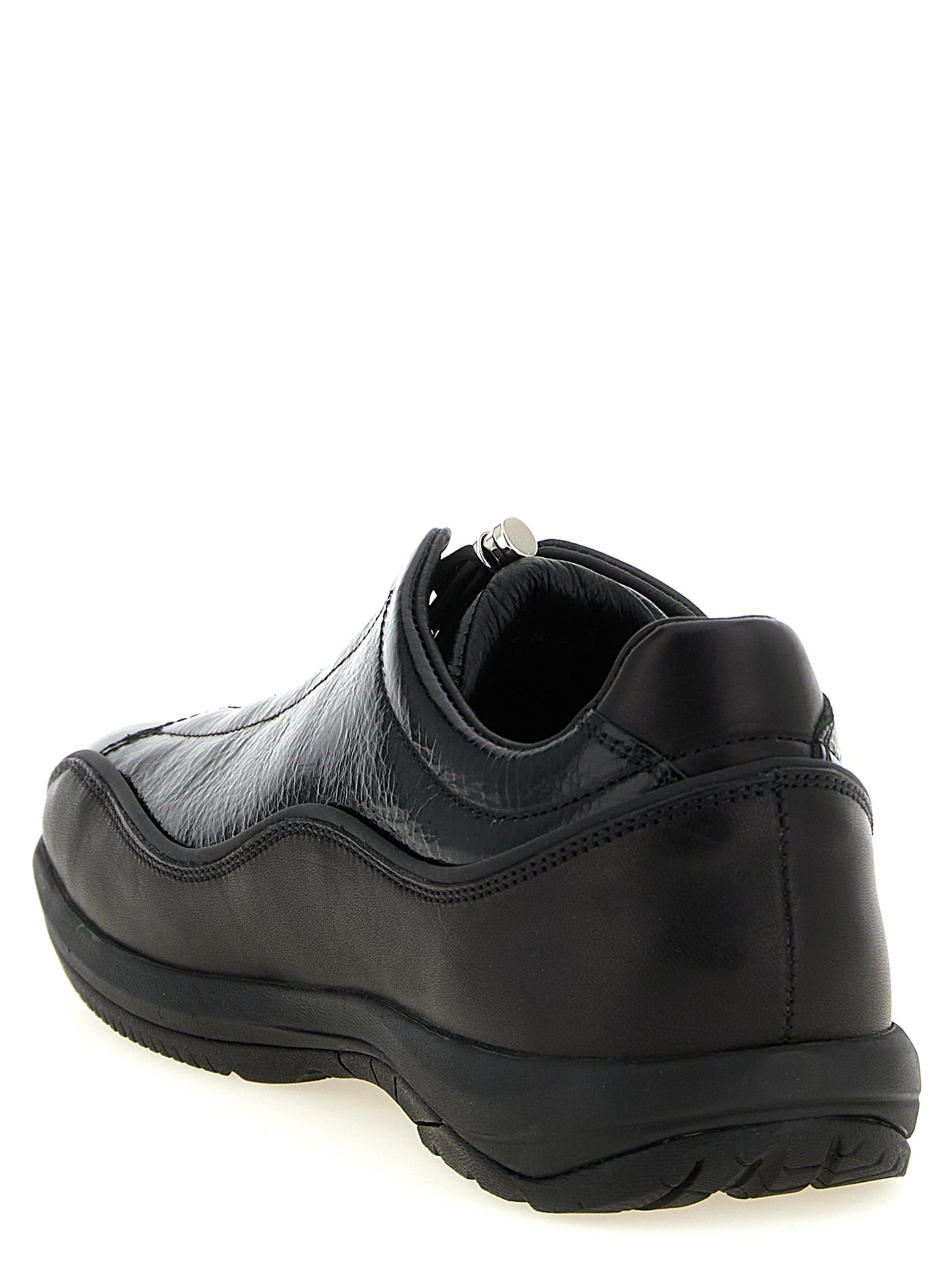 Black Cowhide Sneakers