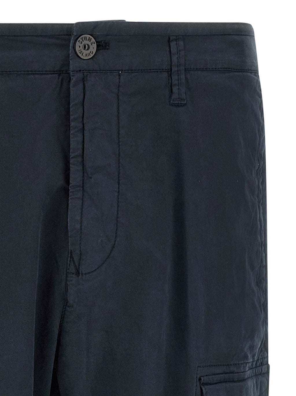 Blue Cotton Cargo Pants