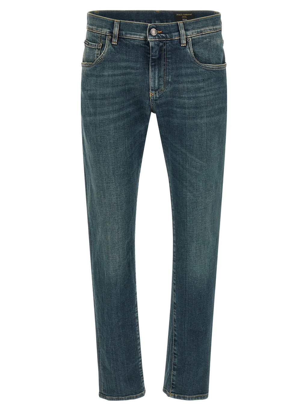 Blue Cotton Slim Fit Jeans