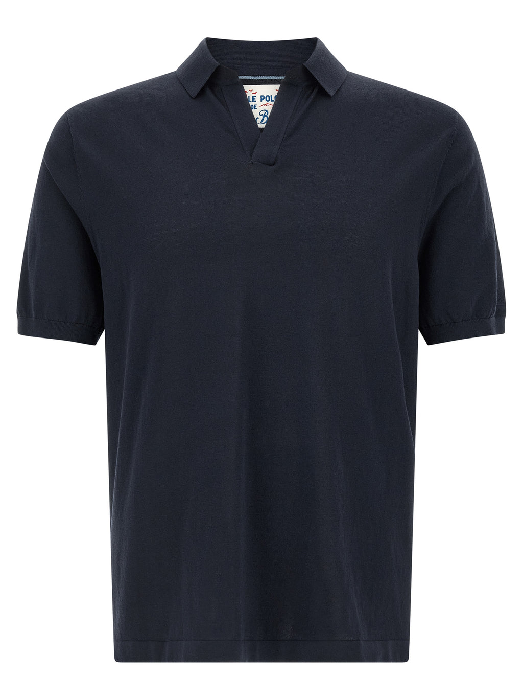 Blue Cotton Polo Shirt
