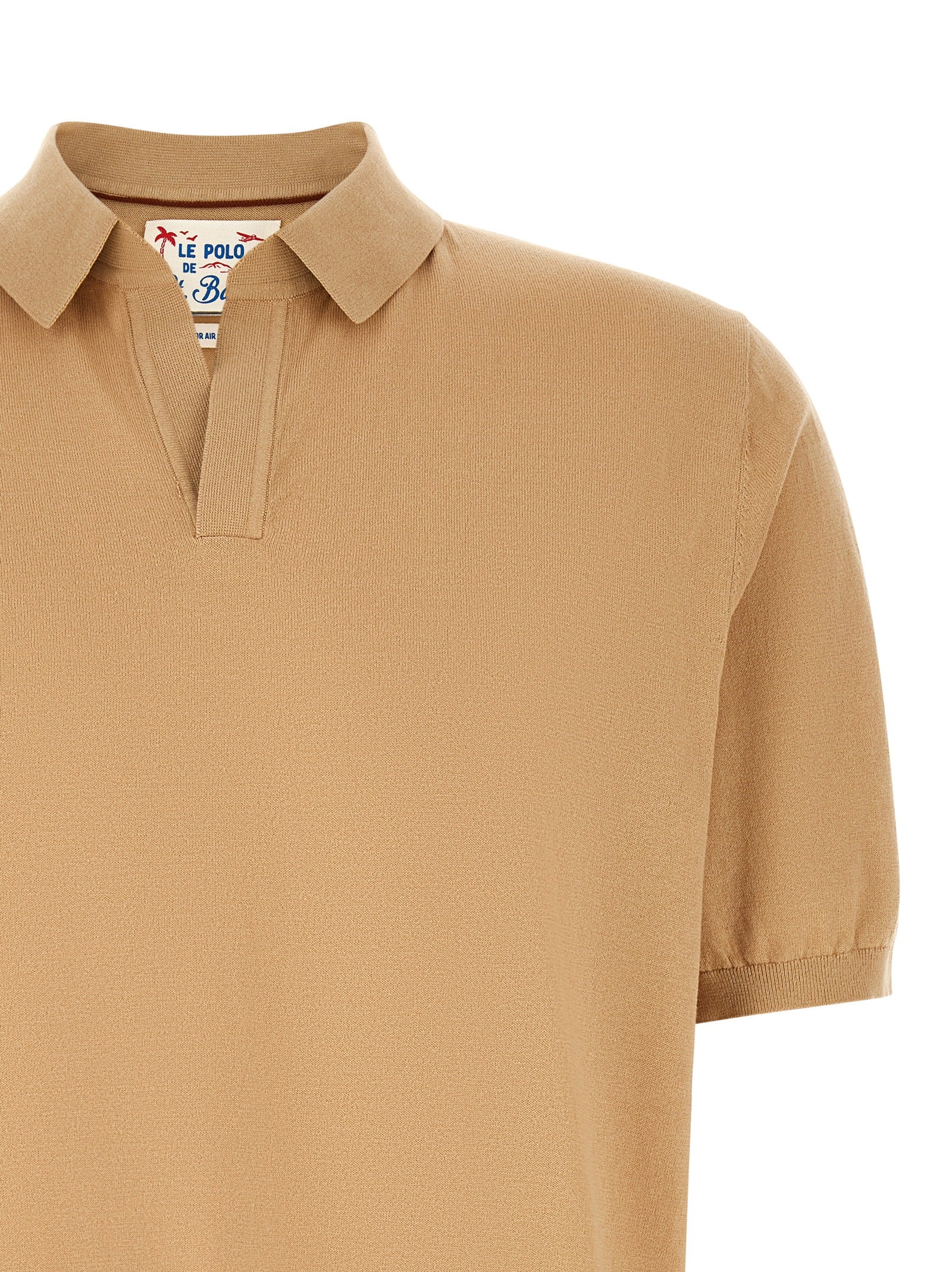 Beige Cotton Polo Shirt
