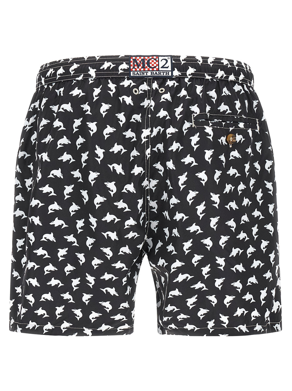 Bicolor Polyester Swim Shorts