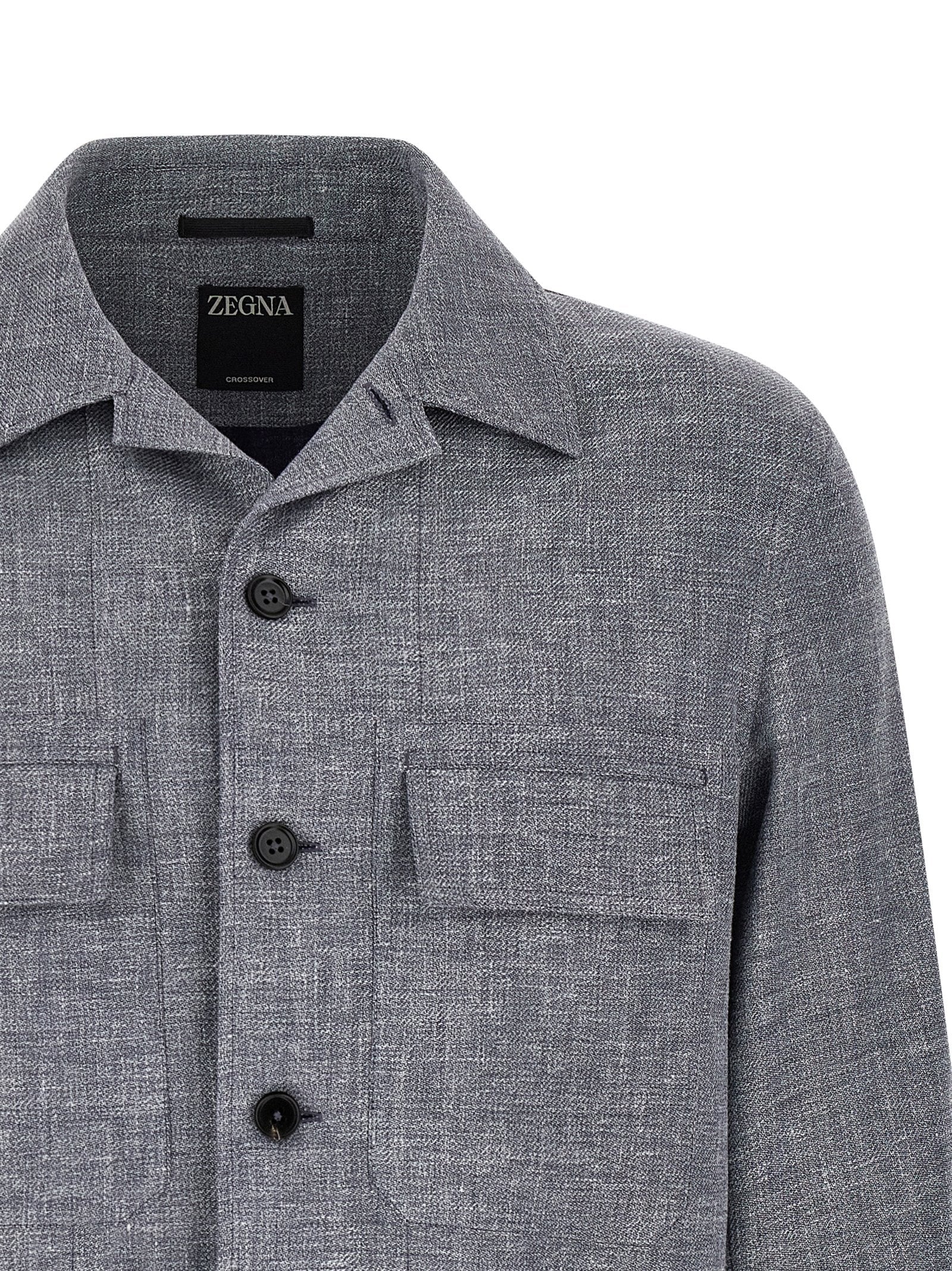 Blue Linen Blouse