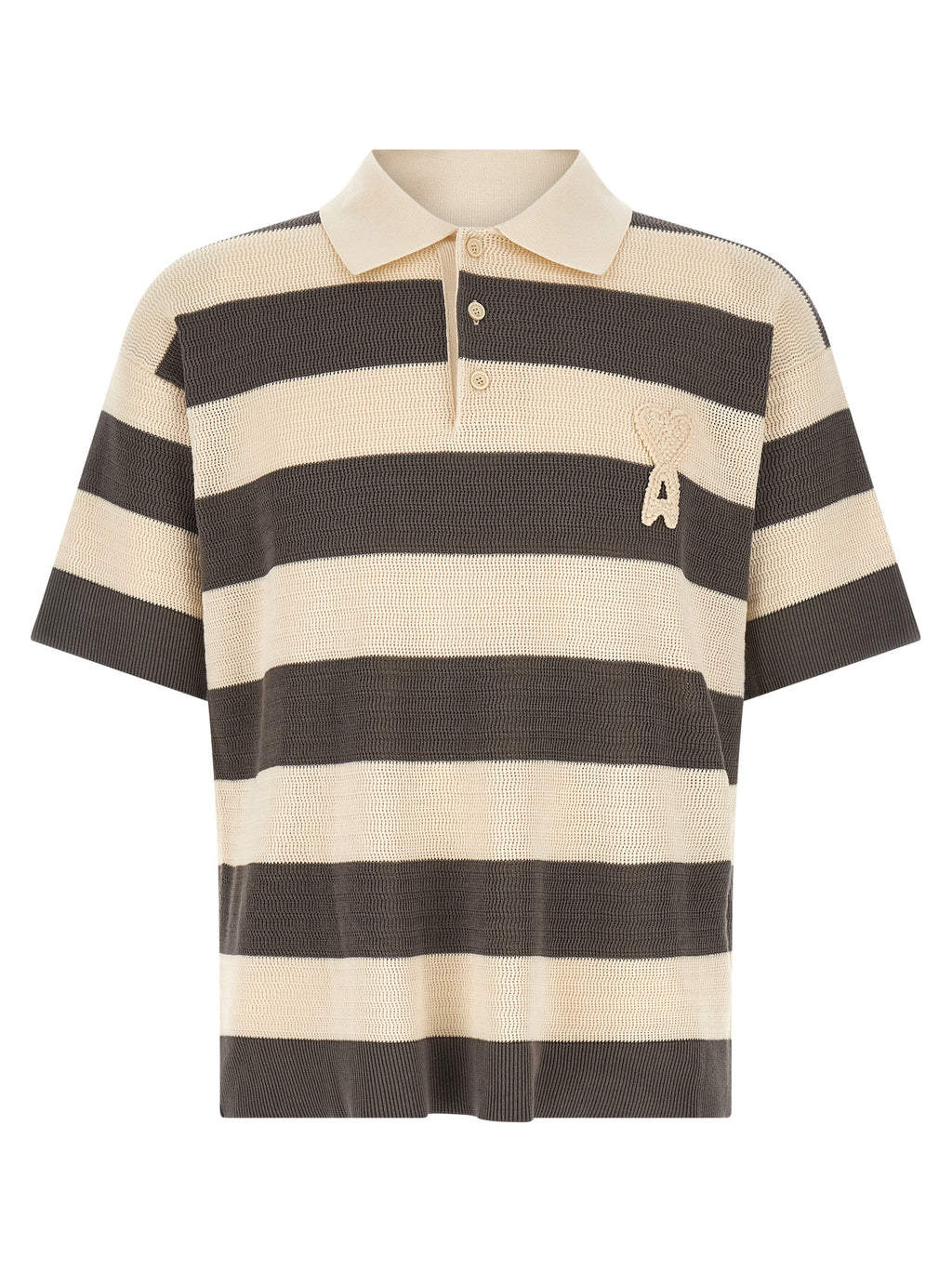 Gray Cotton Polo Shirt