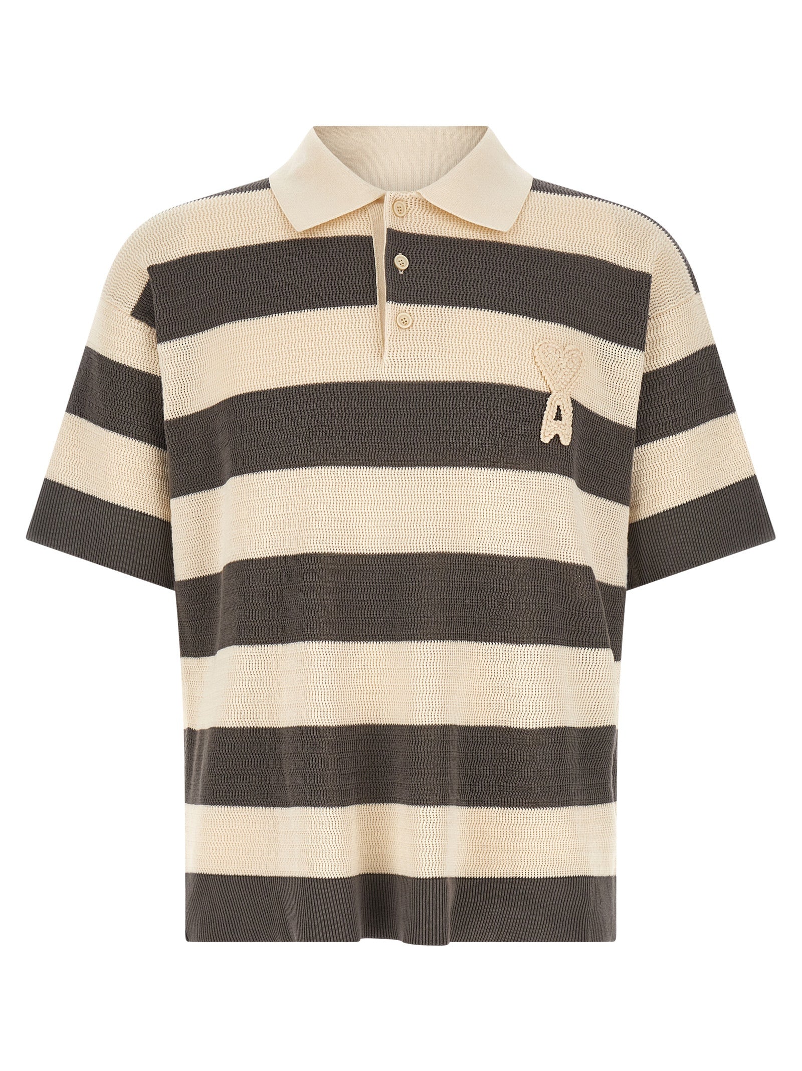 Gray Cotton Polo Shirt