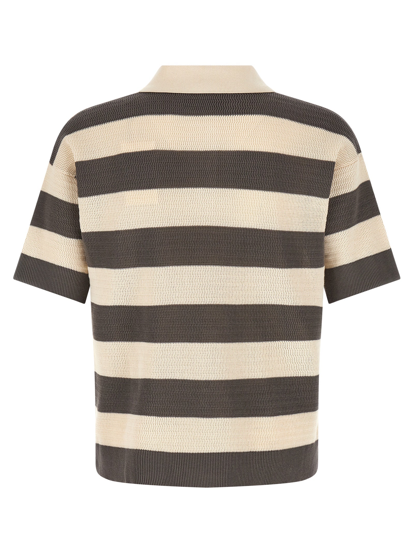 Gray Cotton Polo Shirt