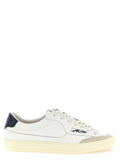 White Cowhide Low Top Sneakers