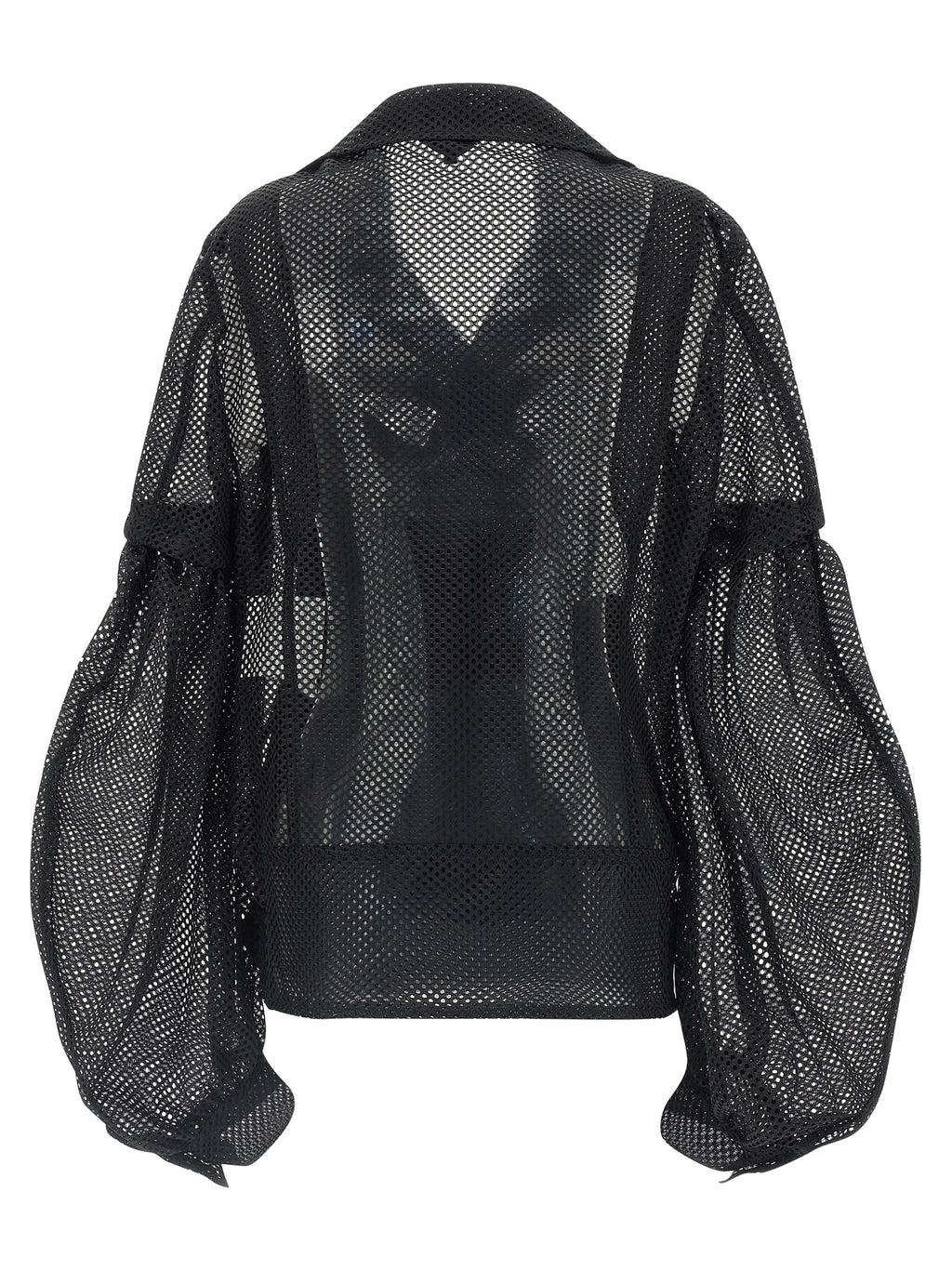 Black Polyester Biker Jacket