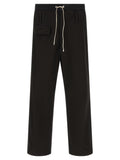 Black Cotton Casual Pants