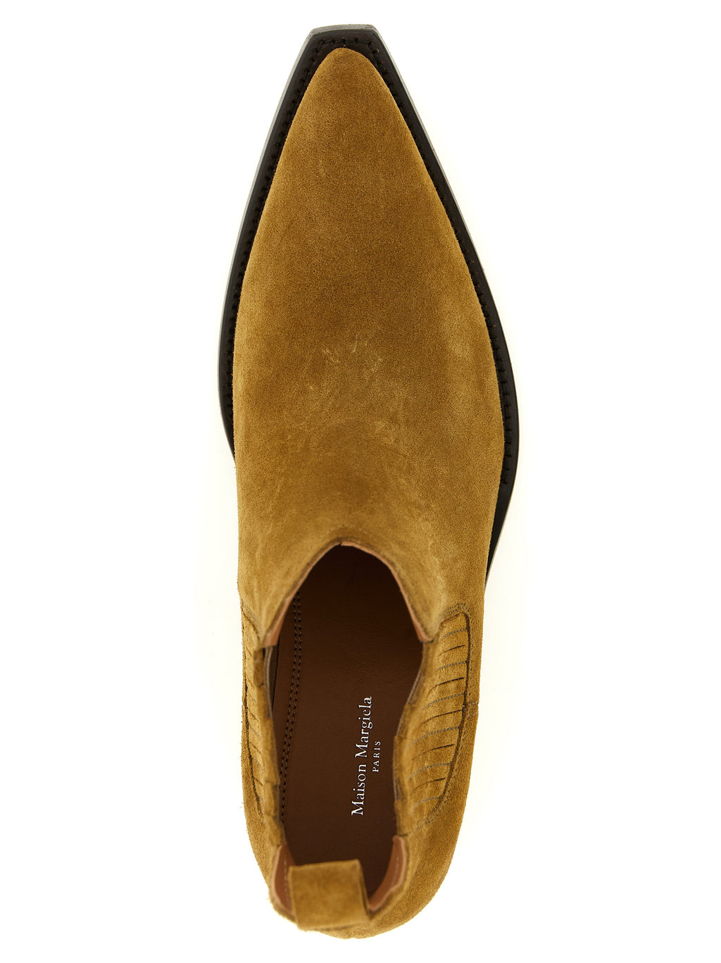 Brown Bovine Leather Ankle Boots