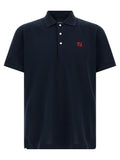 Blue Cotton Polo Shirt