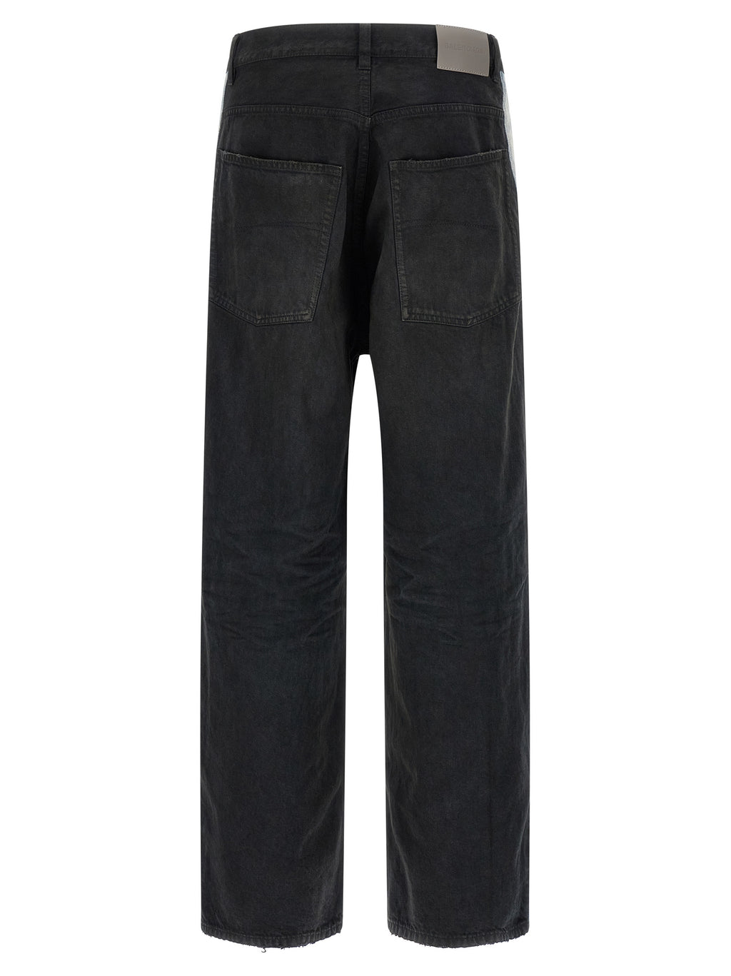 Black Cotton Flared Jeans