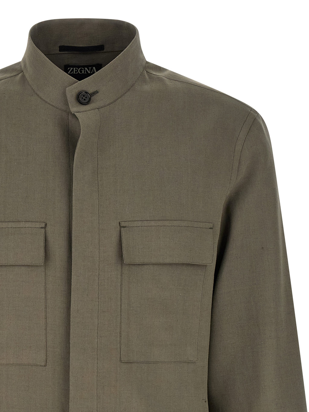 Gray Linen Blouse