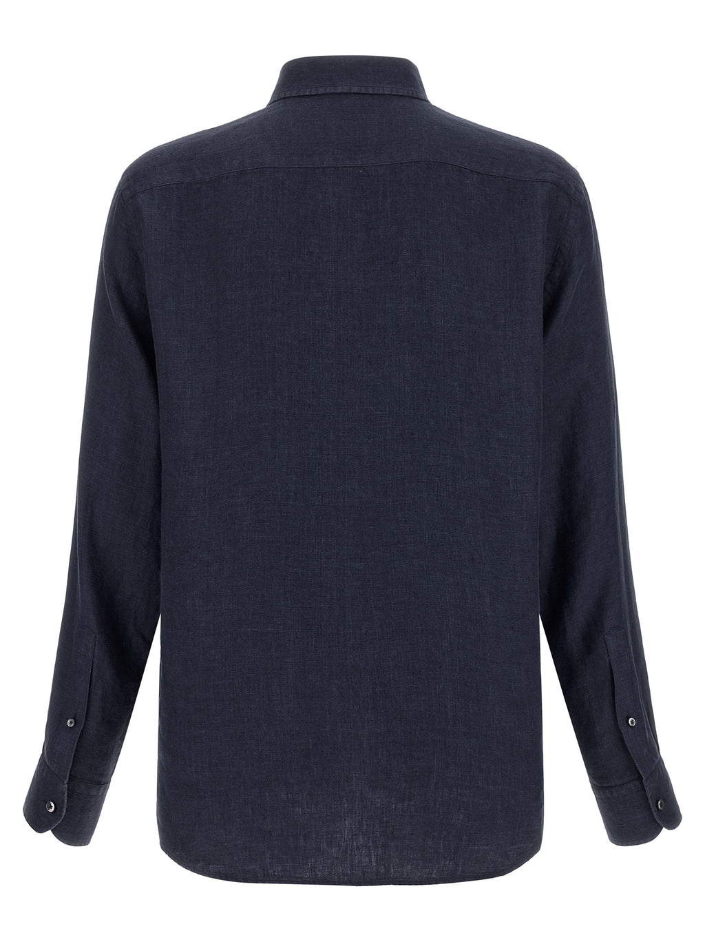 Blue Linen Polo Shirt