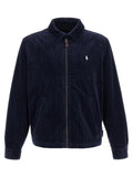Blue Cotton Full-Length Jacket