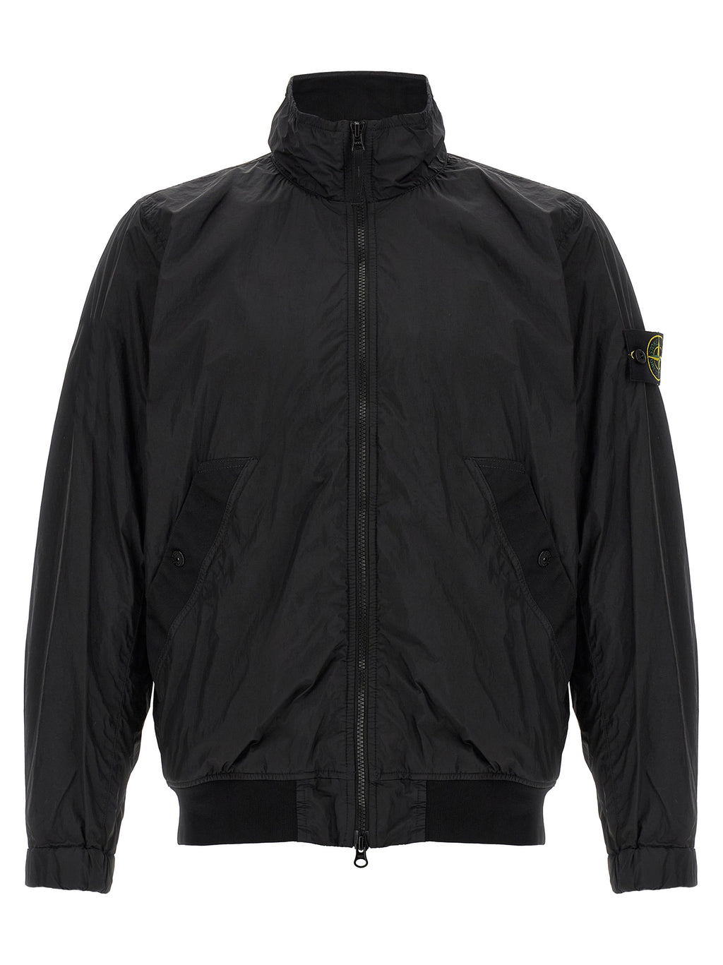 Black Polyamide Full-Length Jacket