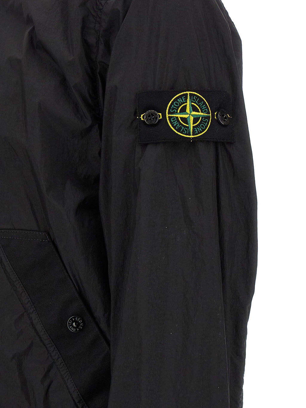 Black Polyamide Full-Length Jacket
