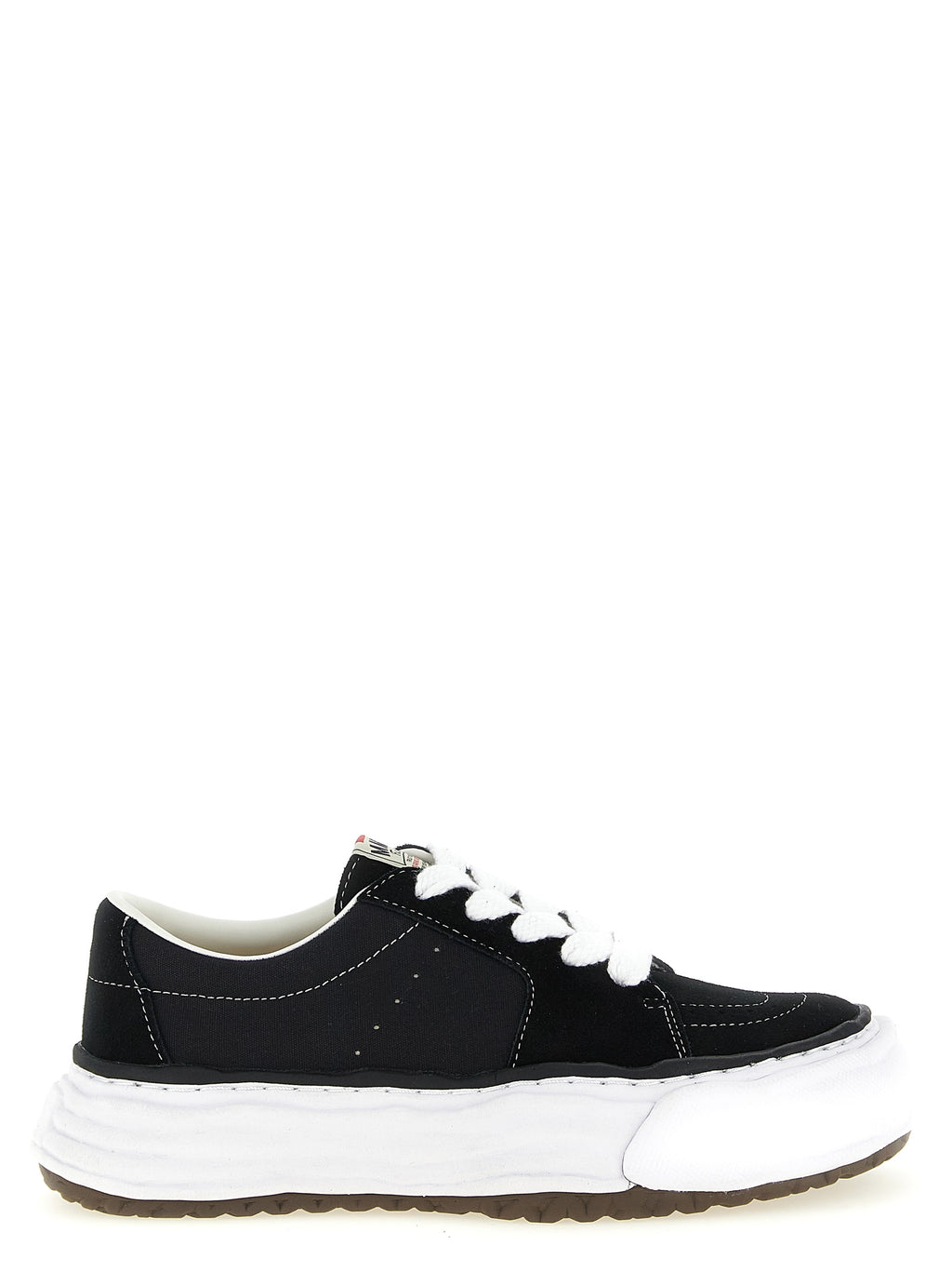 Black Cowhide Platform Sneakers
