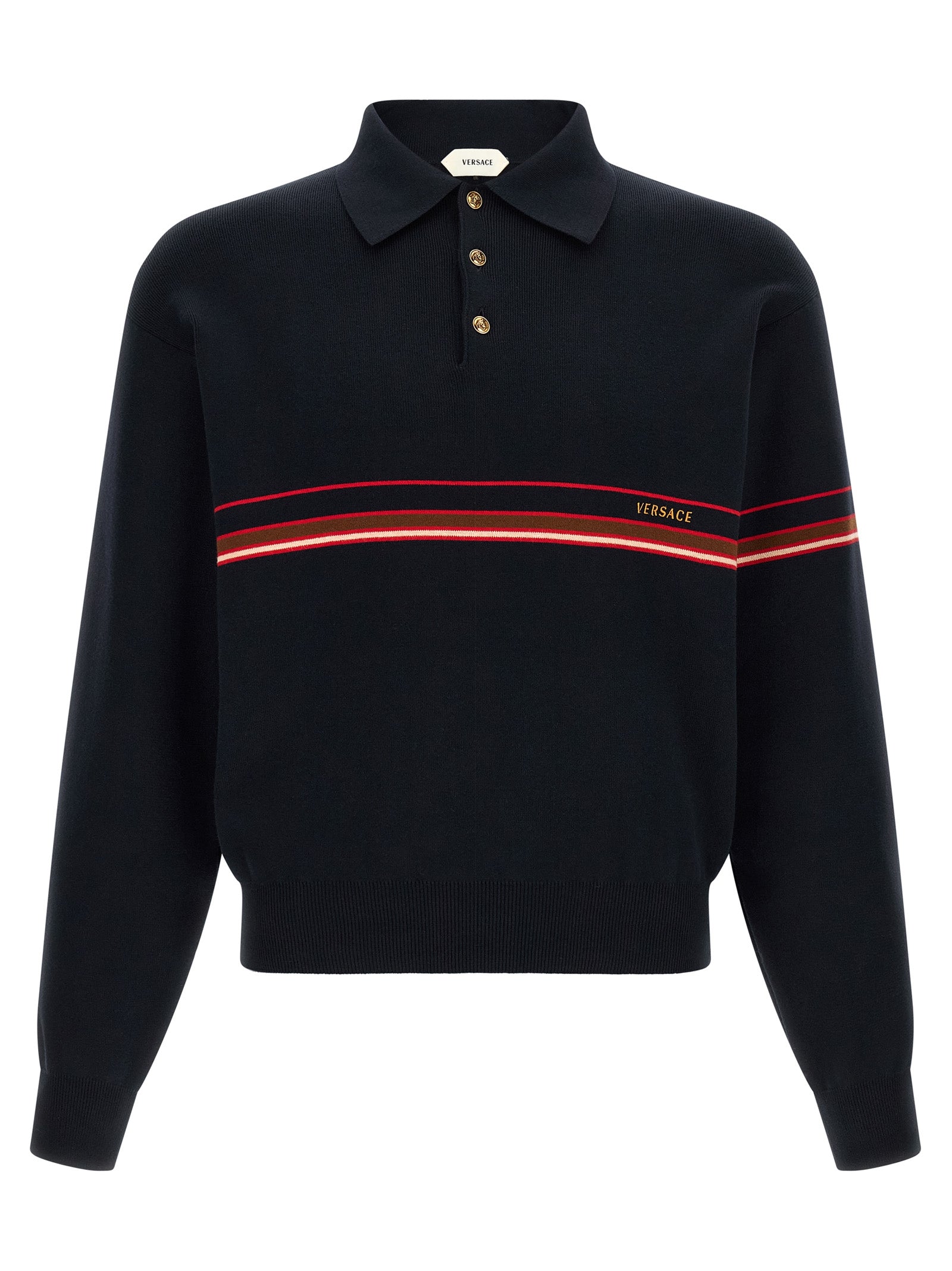 Blue Cotton Polo Shirt