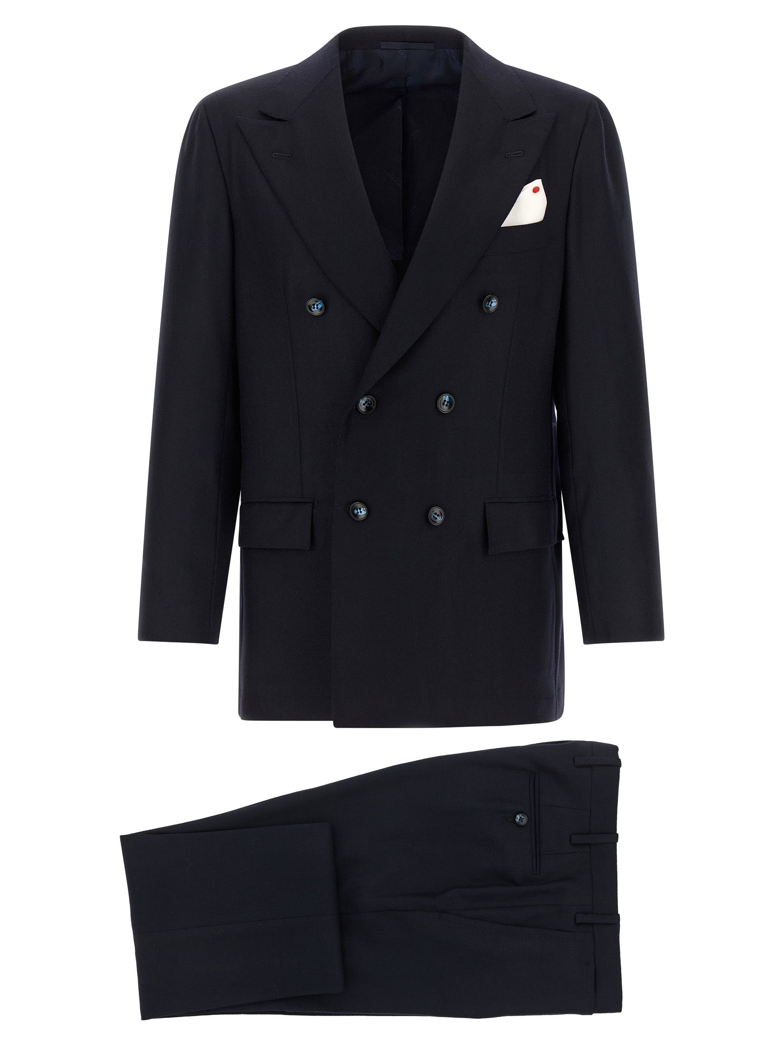 Blue Virgin Wool Two-Piece Suit