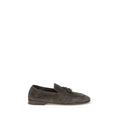 Beige Calf Leather Bos Taurus Slip-On Loafers