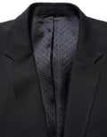 Black Wool Slim Fit Formal Men 2 Piece Suit