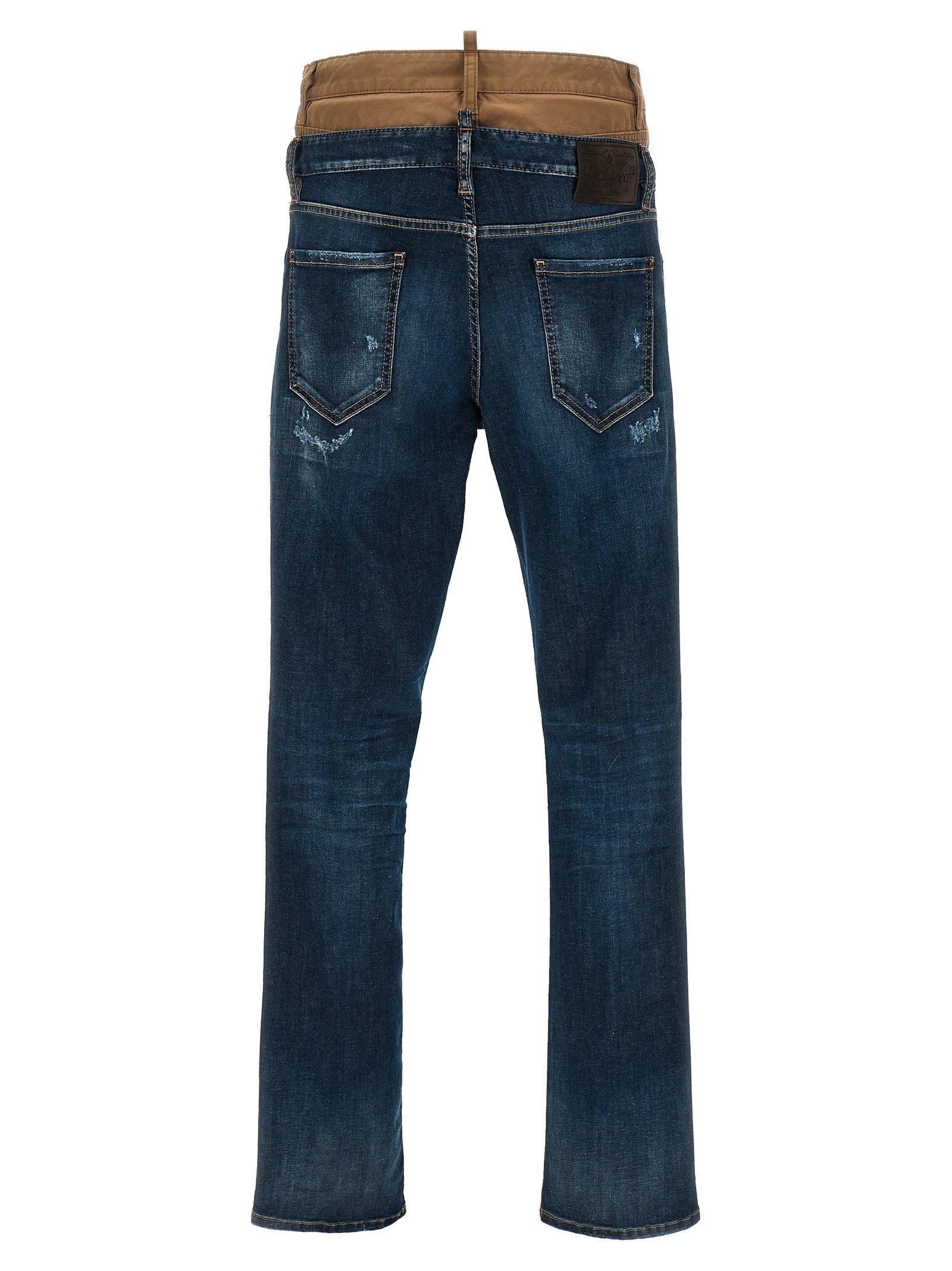 Blue Cotton Skinny Jeans