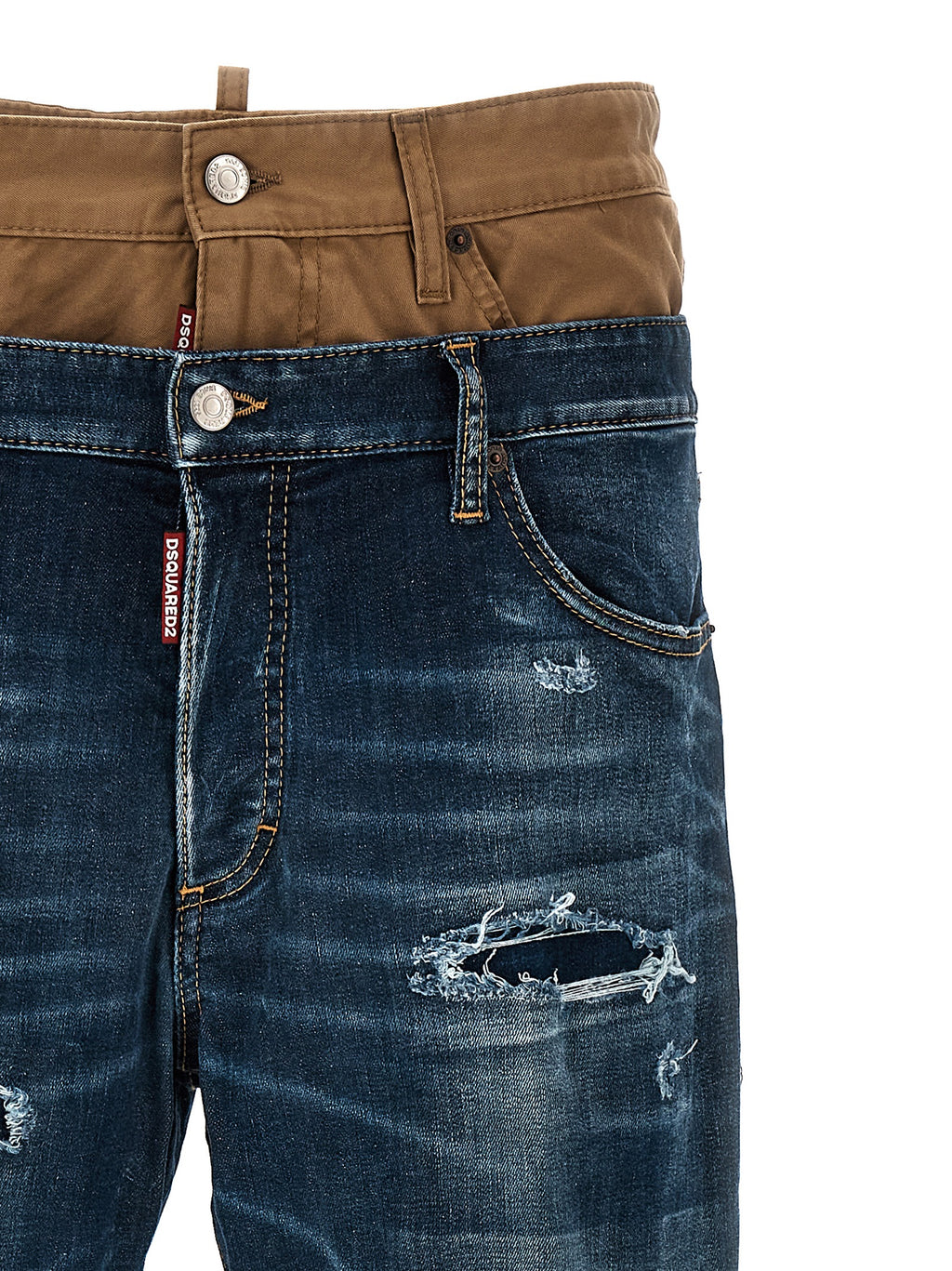 Blue Cotton Skinny Jeans
