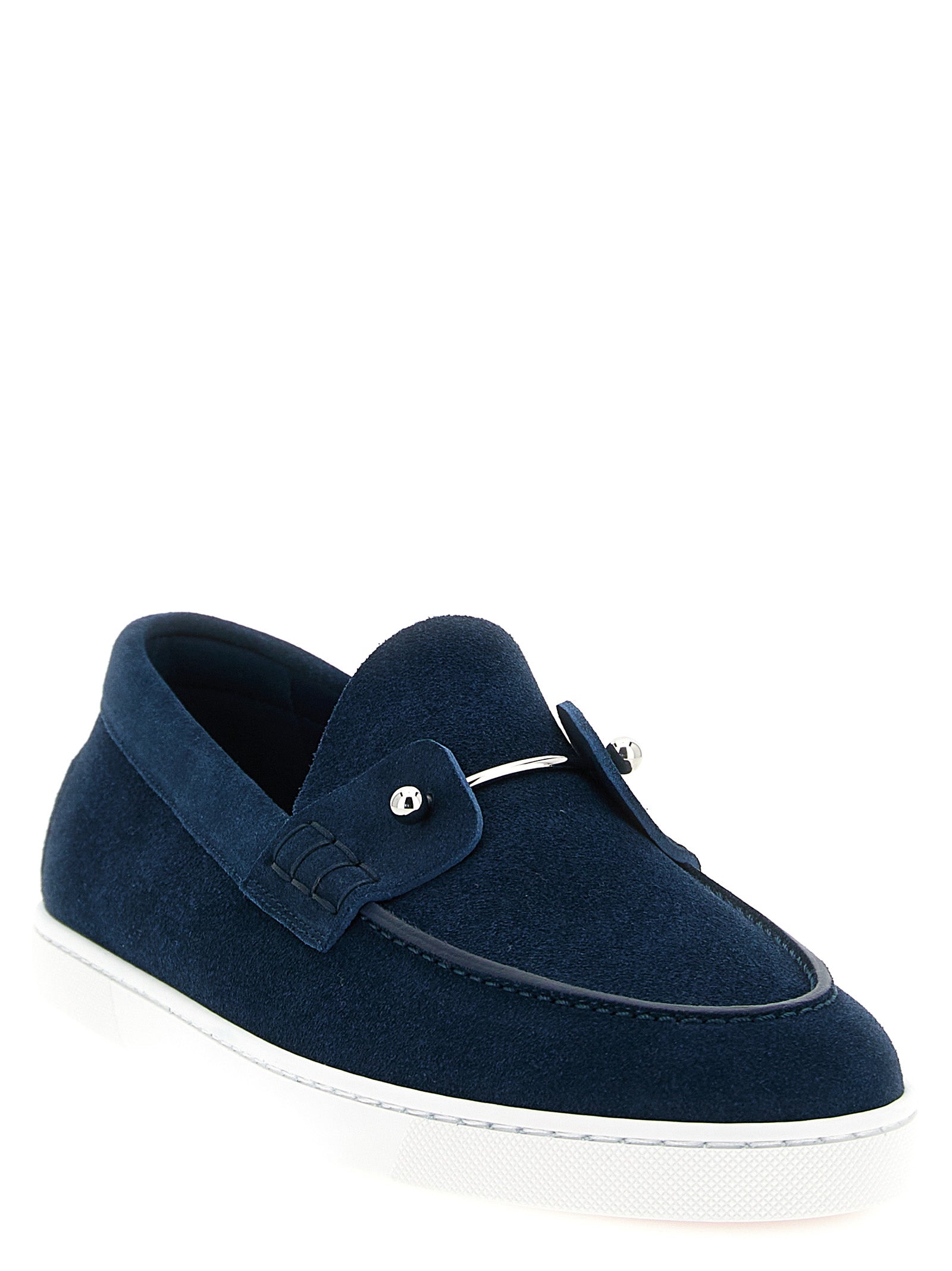 Blue Calfskin Slip-On Loafers