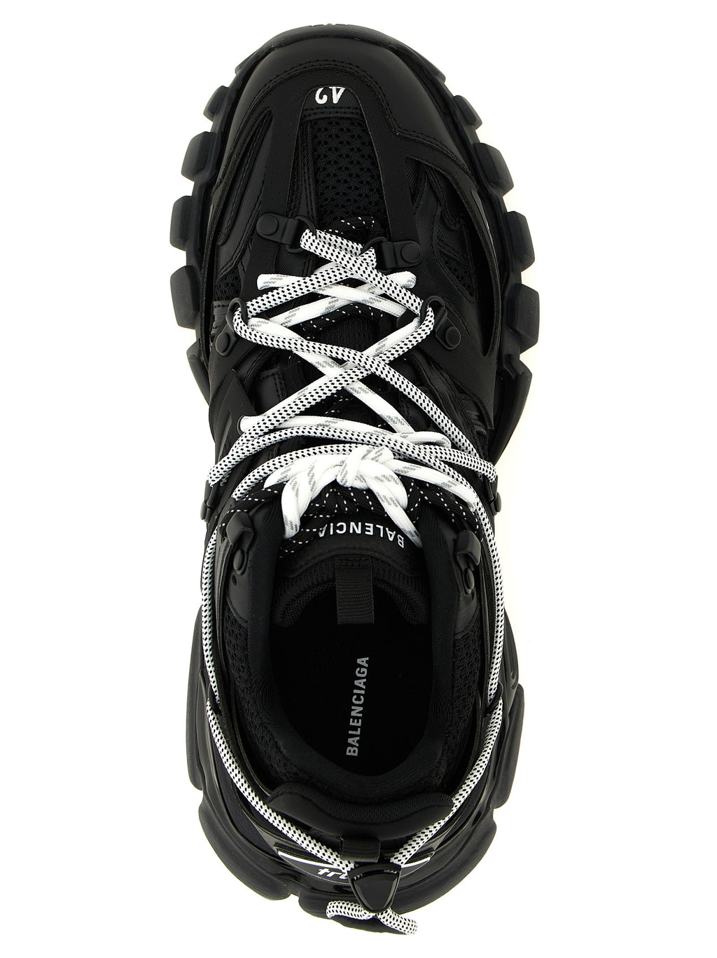 Black Polyethylene Athletic Sneakers