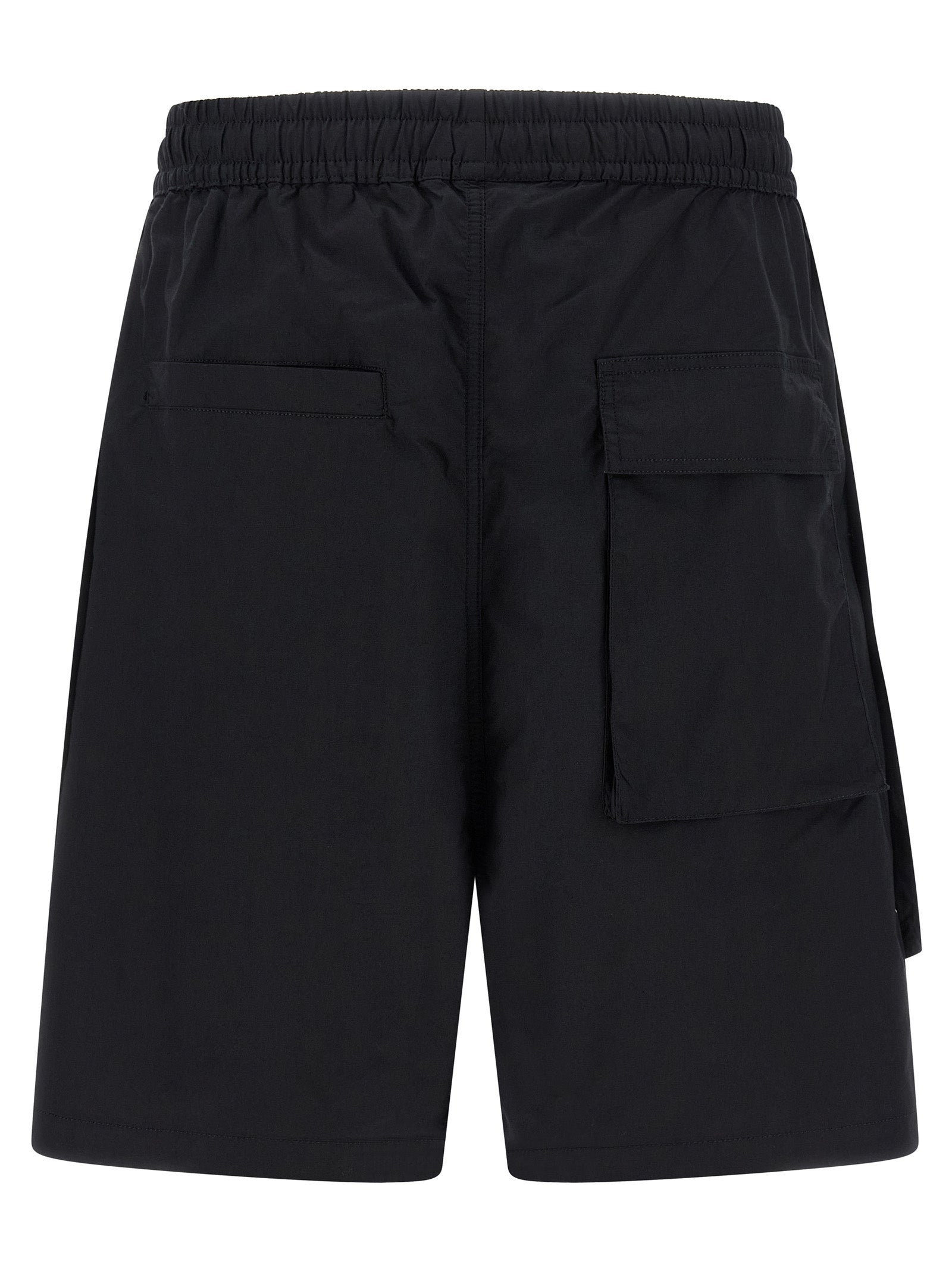 Black Cotton Bermuda Shorts
