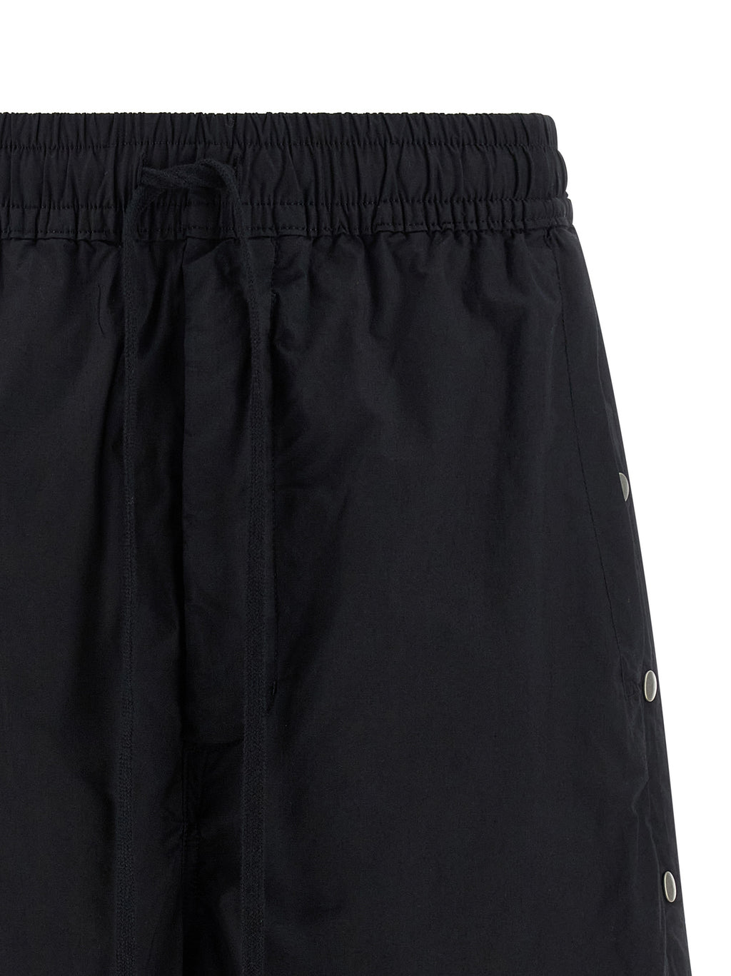Black Cotton Bermuda Shorts
