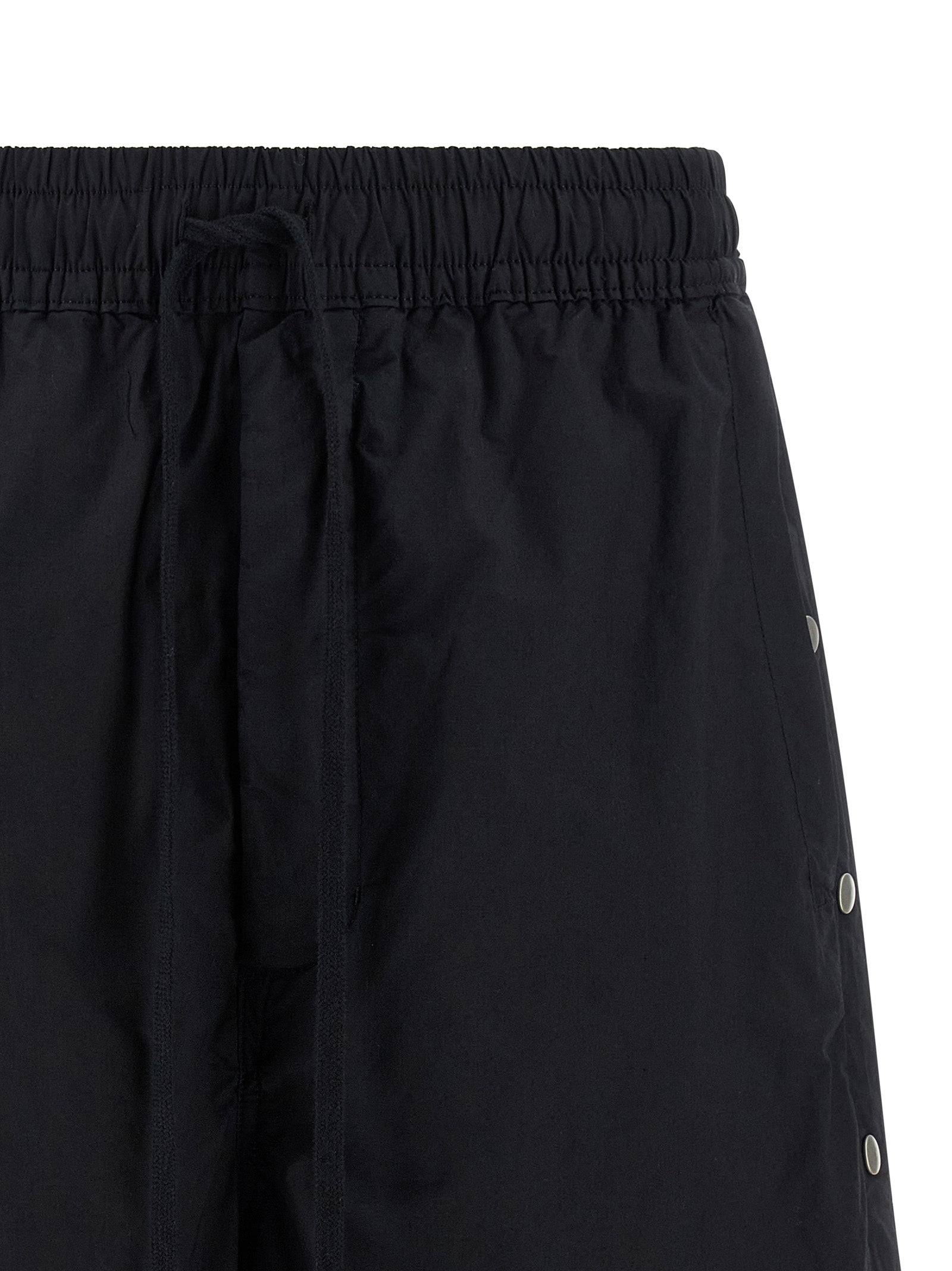 Black Cotton Bermuda Shorts