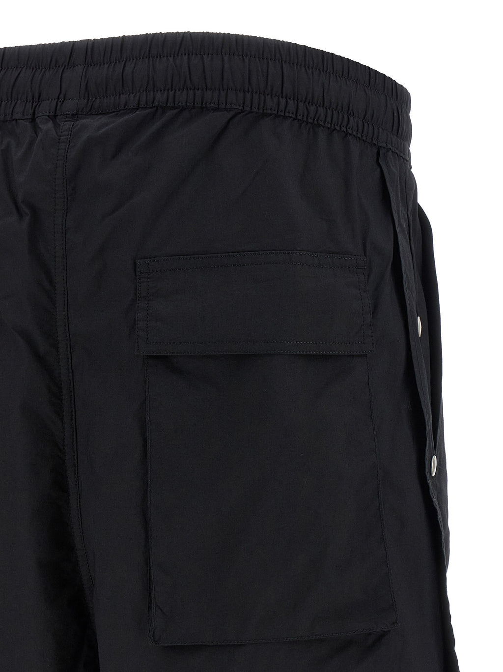 Black Cotton Bermuda Shorts