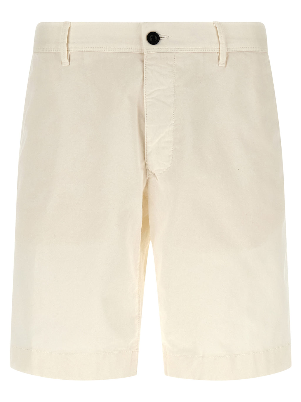 White Cotton Bermuda Shorts