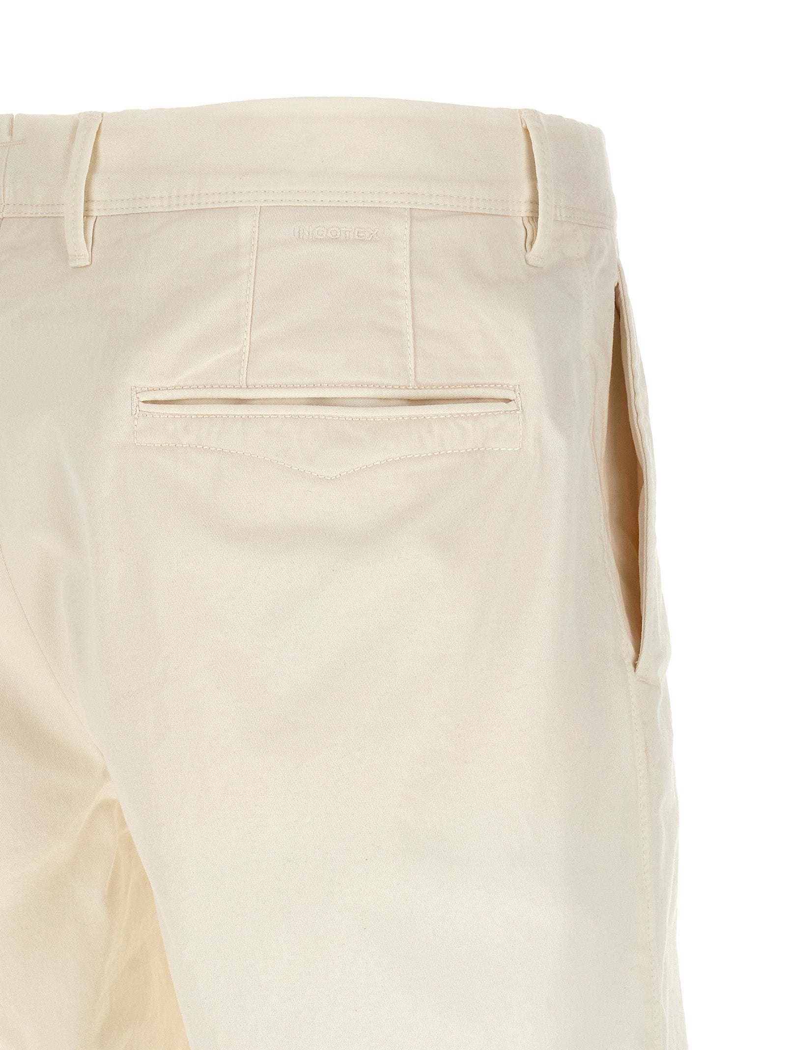 White Cotton Bermuda Shorts