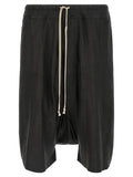 Black Lamb Leather Bermuda Shorts