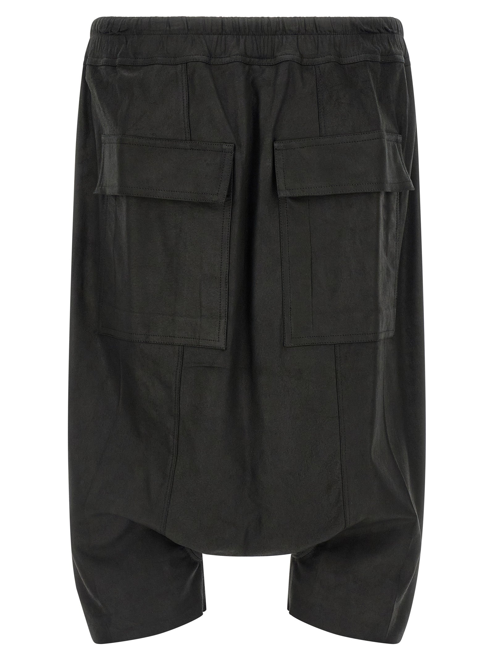 Black Lamb Leather Bermuda Shorts