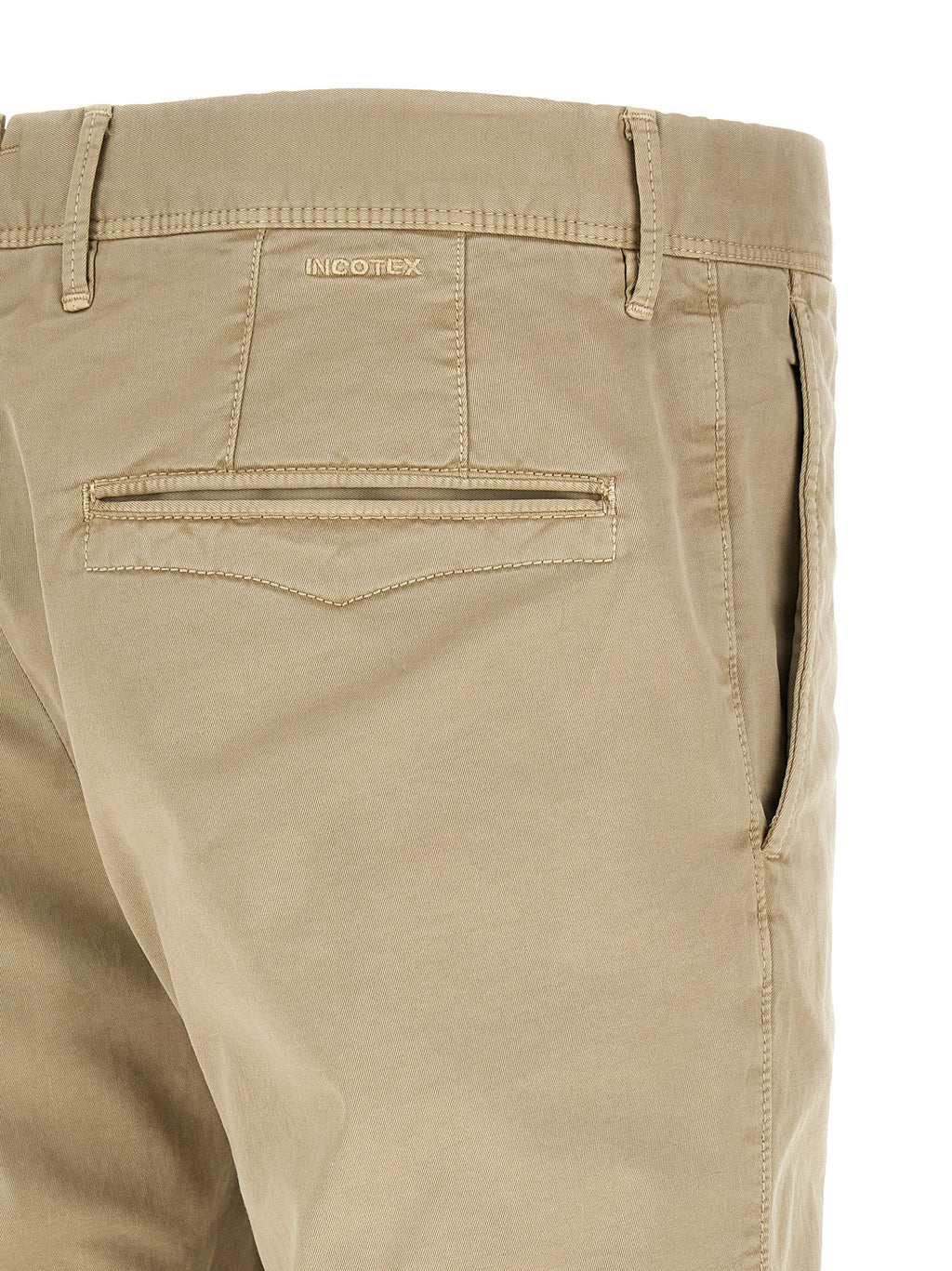 Beige Cotton Bermuda Shorts