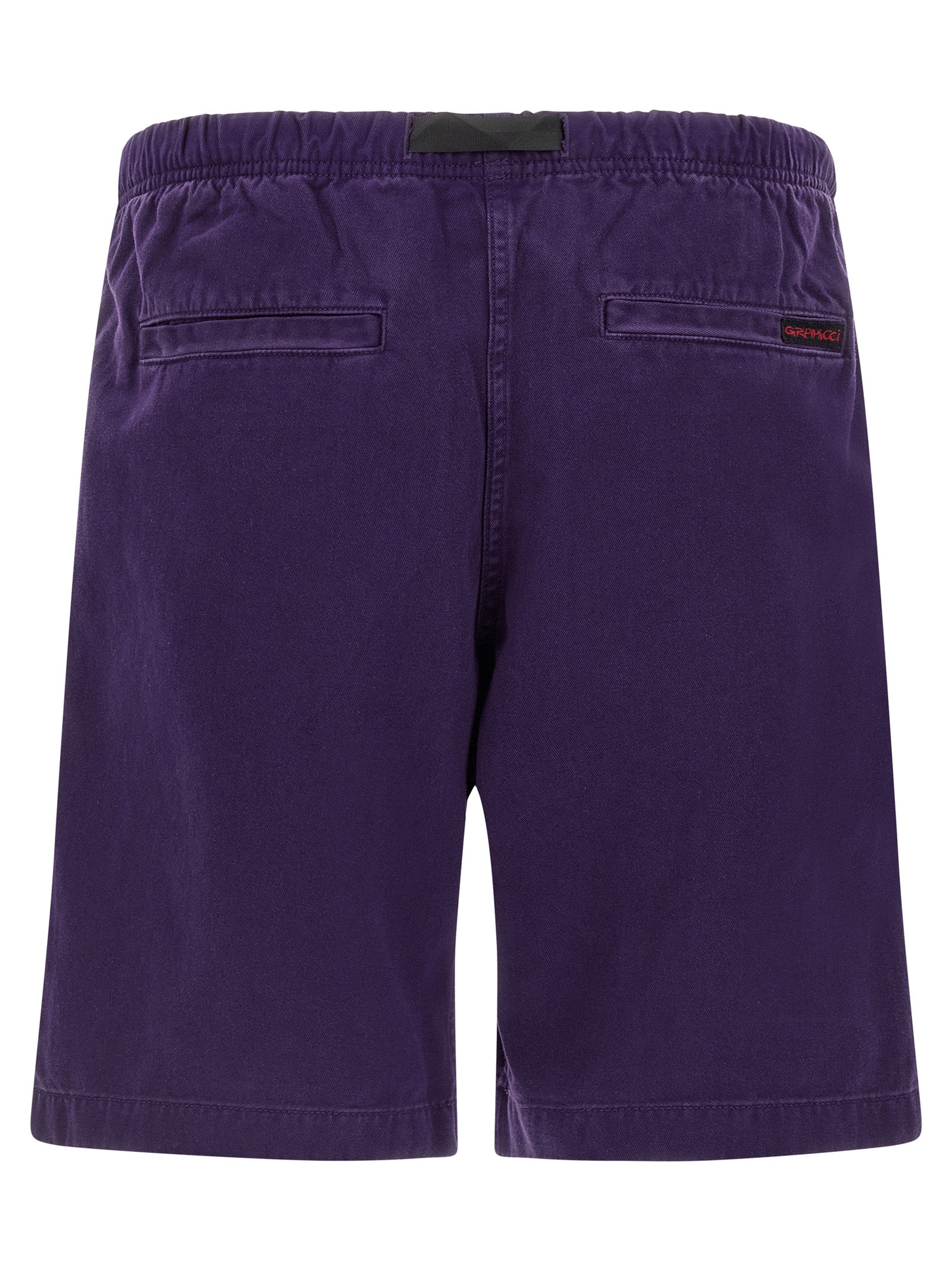 Purple Cotton Bermuda Shorts