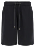 Black Cotton Bermuda Shorts
